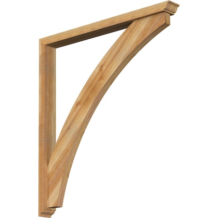 Thorton Traditional Rough Sawn Bracket w/ Offset Brace, Western Red Cedar, 4"W x 40"D x 44"H